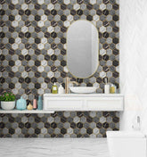 Marble Peel and Stick Bathroom Tiles